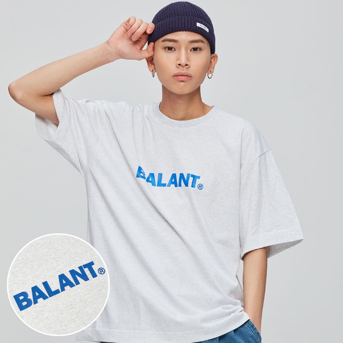BALANT [ Orignal Heavylogo Basic T Shirt - Gray ]