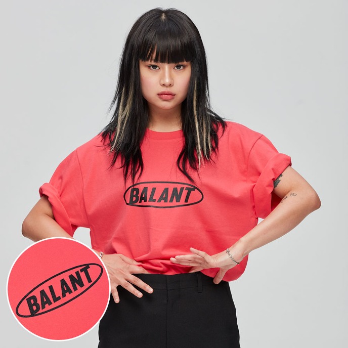 BALANT [ Orignal Stamp Logo Basic T Shirt - Pink ]