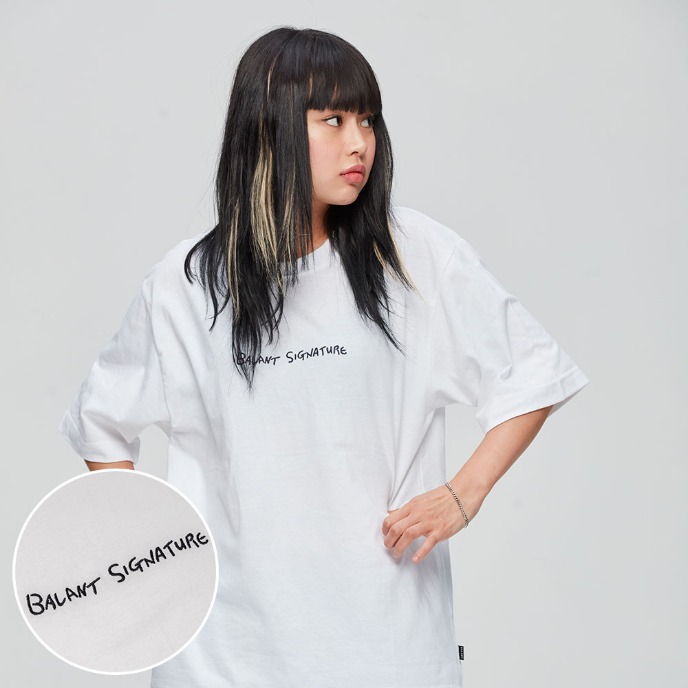 BALANT [ Signature Slogan Basic T Shirt - White ]