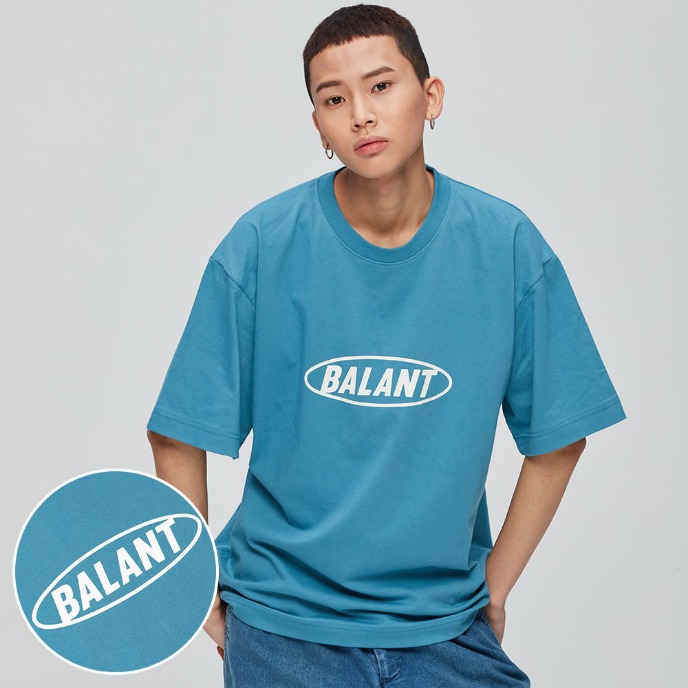 BALANT [ Orignal Stamp Logo Basic T Shirt - Sky blue ]