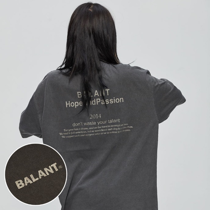 BALANT [ Pigment Hope and Passion Tshirt - Dark Gray ]