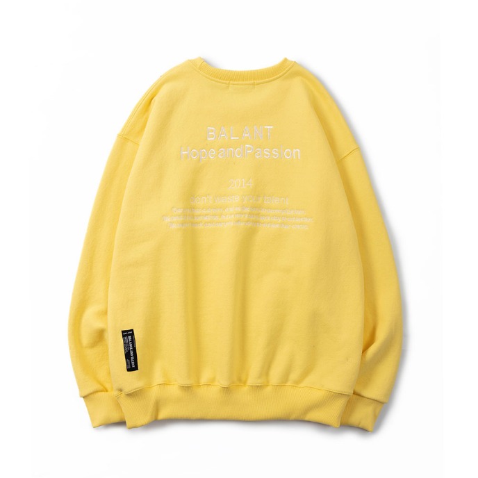 BALANT [ Hope and Passion Basic Sweatshirt - Yellow ]