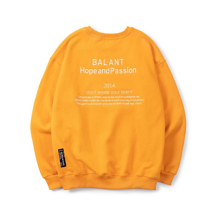BALANT [ Hope and Passion Basic Sweatshirt - Orange ]
