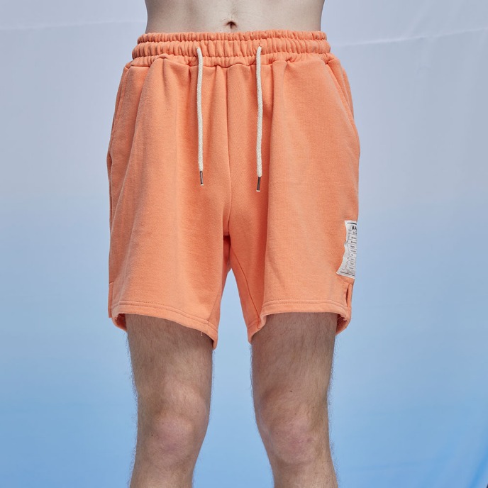 Classic Label Heavy Zurry Shorts - Orange