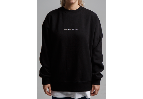 don&#039;t waste your talent sweat shirt- black