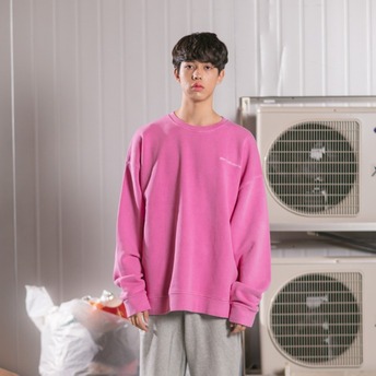 BALANT [ Pigment MiniSlogan Sweatshirt - Pink ]