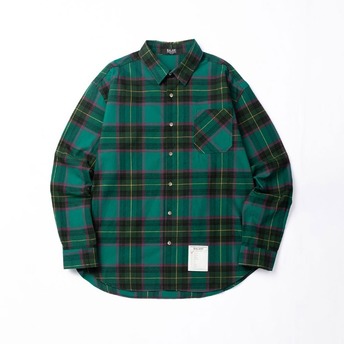 BALANT [ Tartan Check Straight shirt - Green ]