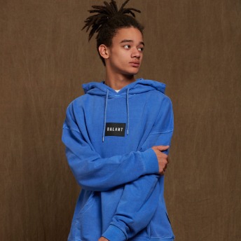 BALANT [ Pigment Silicon Lable Hoodie - Blue ]