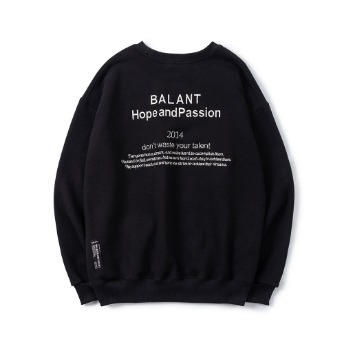 BALANT [ Hope and Passion Basic Sweatshirt - Black ]
