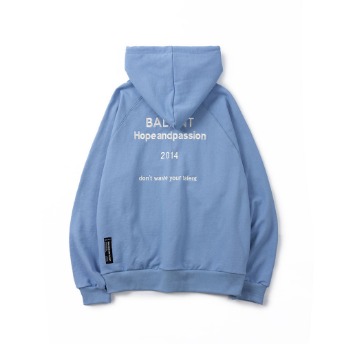 BALANT [ Hope and Passion Zipup Hoodie - Light Blue ]