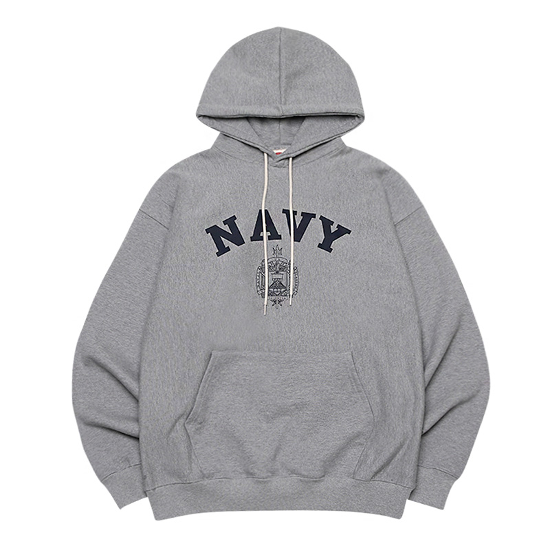 navy sweat hoodie gray