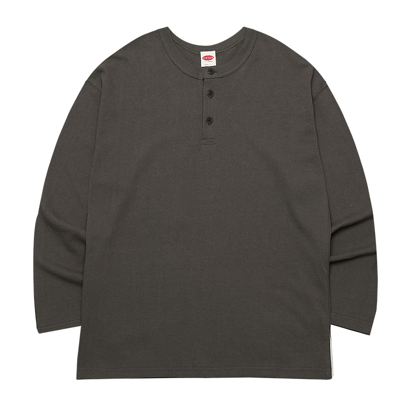 henly neck t-shirts charcoal