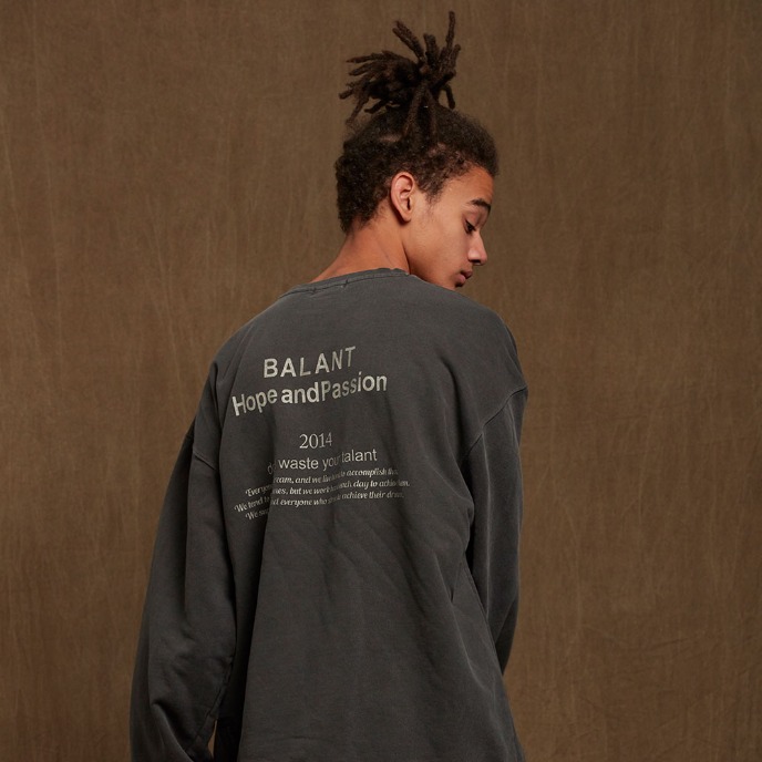 BALANT [ Pigment Hope and Passion Sweatshirt - Dark Gray ]